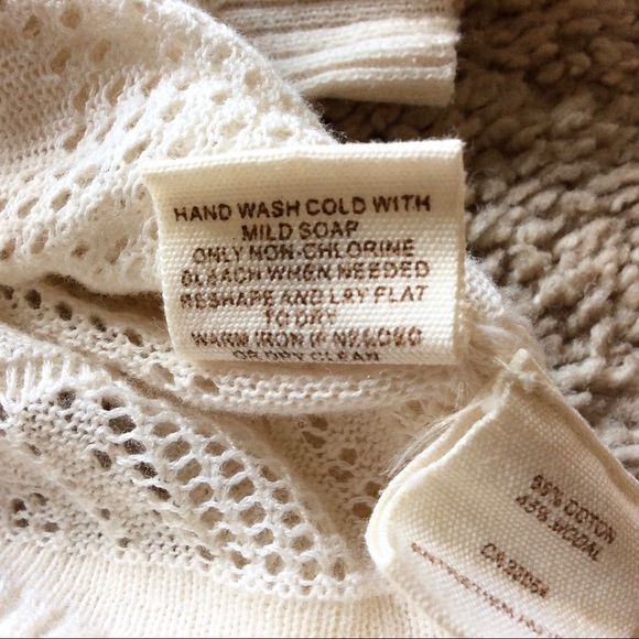 Free People Crochet White Cropped Sweater / Shrug - Picture 6 of 6